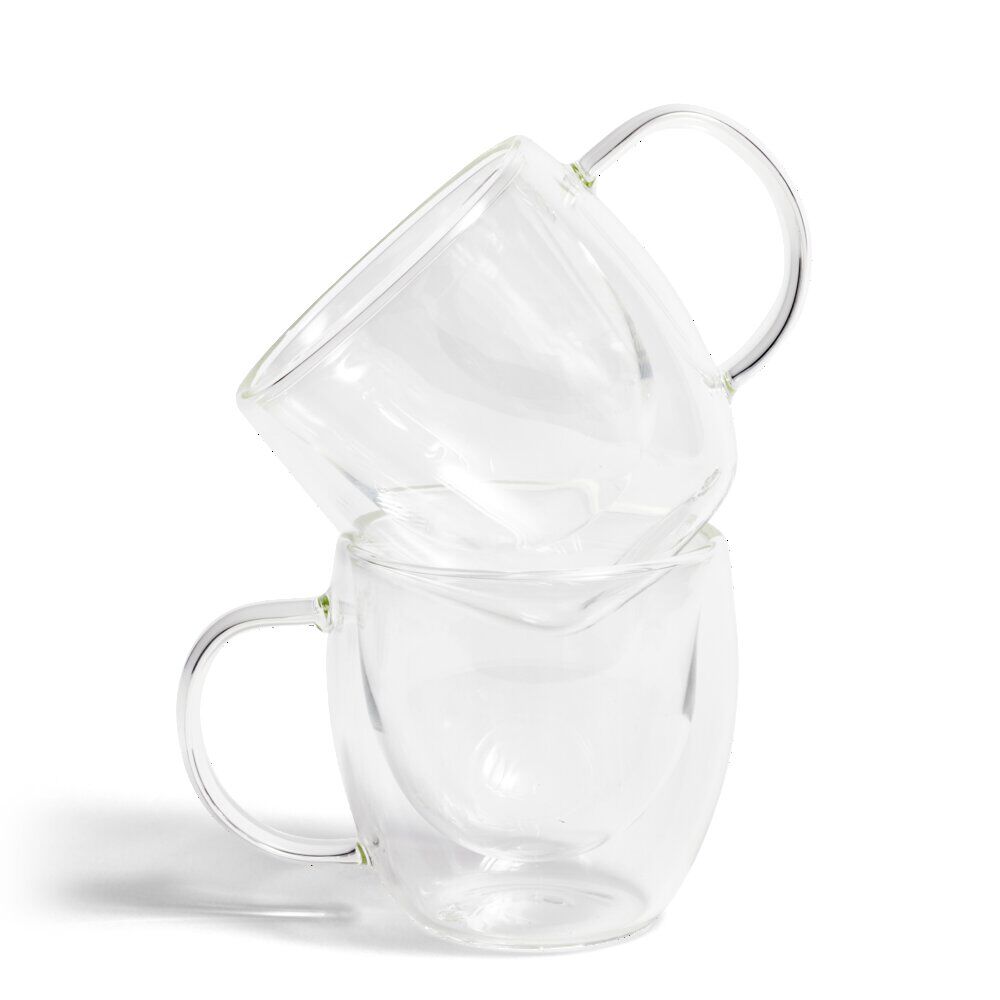 Lot de 2 tasses double paroi 80ml