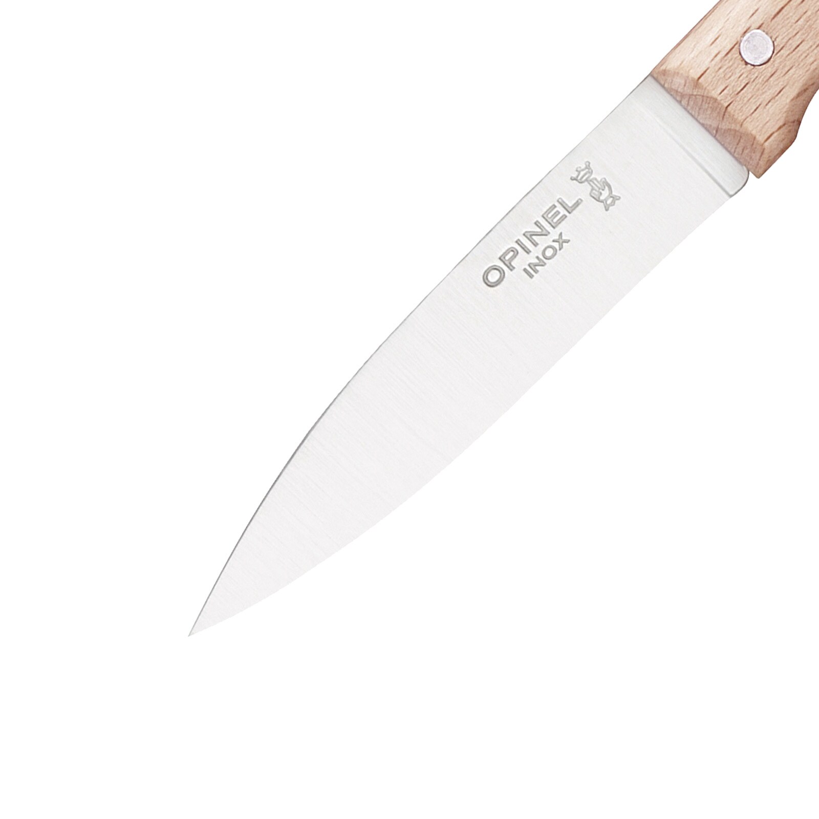 OPINEL 3er Set Parallele Küchen Messer Kochmesser Allzweckmesser Stahl Holzgriff