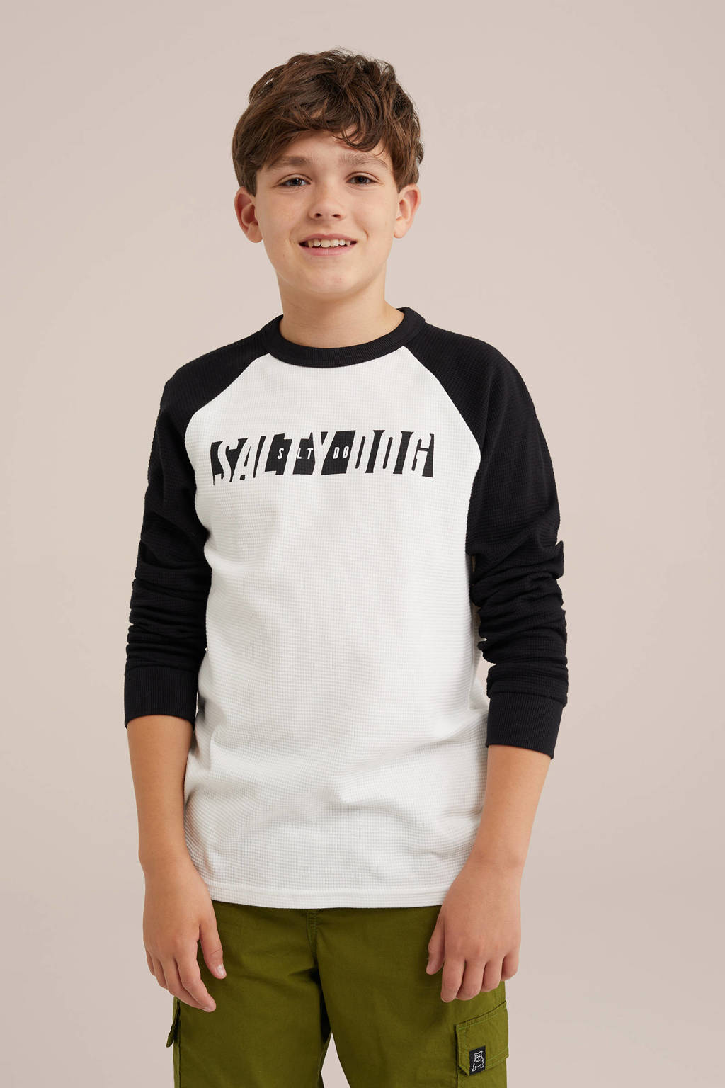 Salty Dog longsleeve wit/zwart