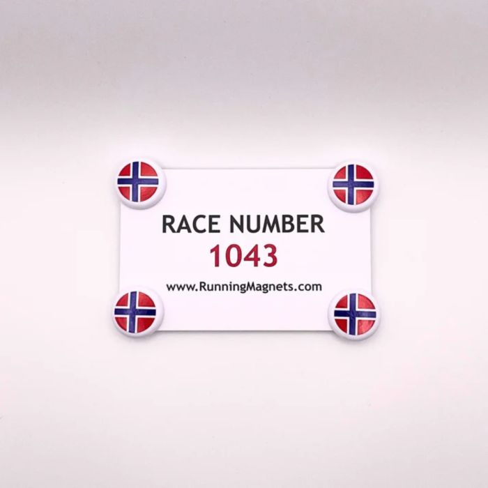 SportsMagneter Unisex Diverse Running Magnets 4pcs Hvid