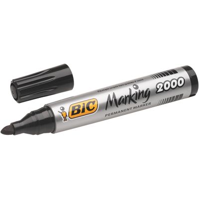 BIC MARKING 2000 - Pack de 12 marqueurs permanents - pointe ogive - noir