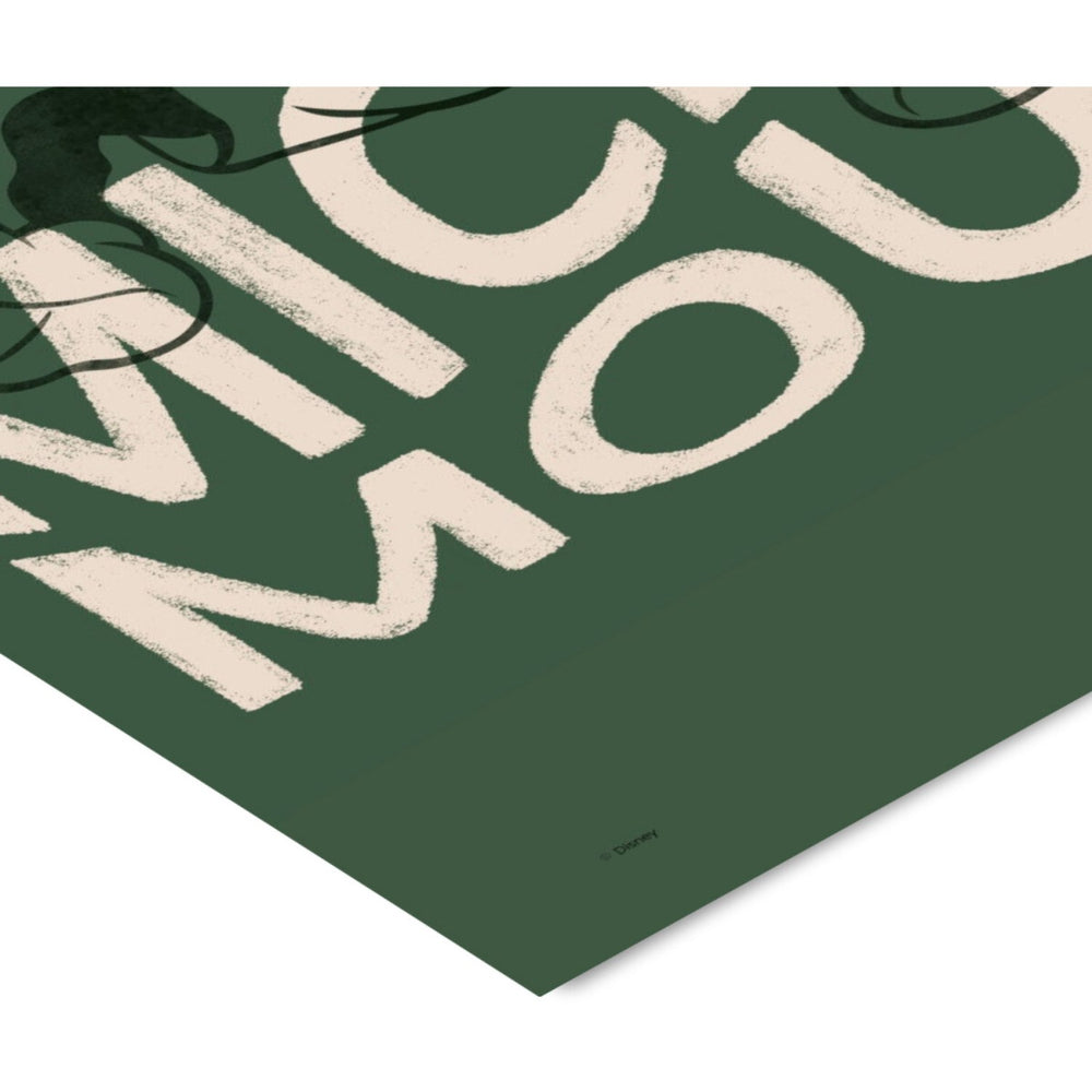 Køb Poster & Frame Disney - Wavy Mickey Green