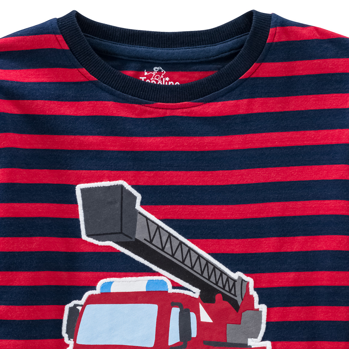 Topolino Jungen Langarmshirt mit Feuerwehr-Applikation dunkelrot / dunkelblau