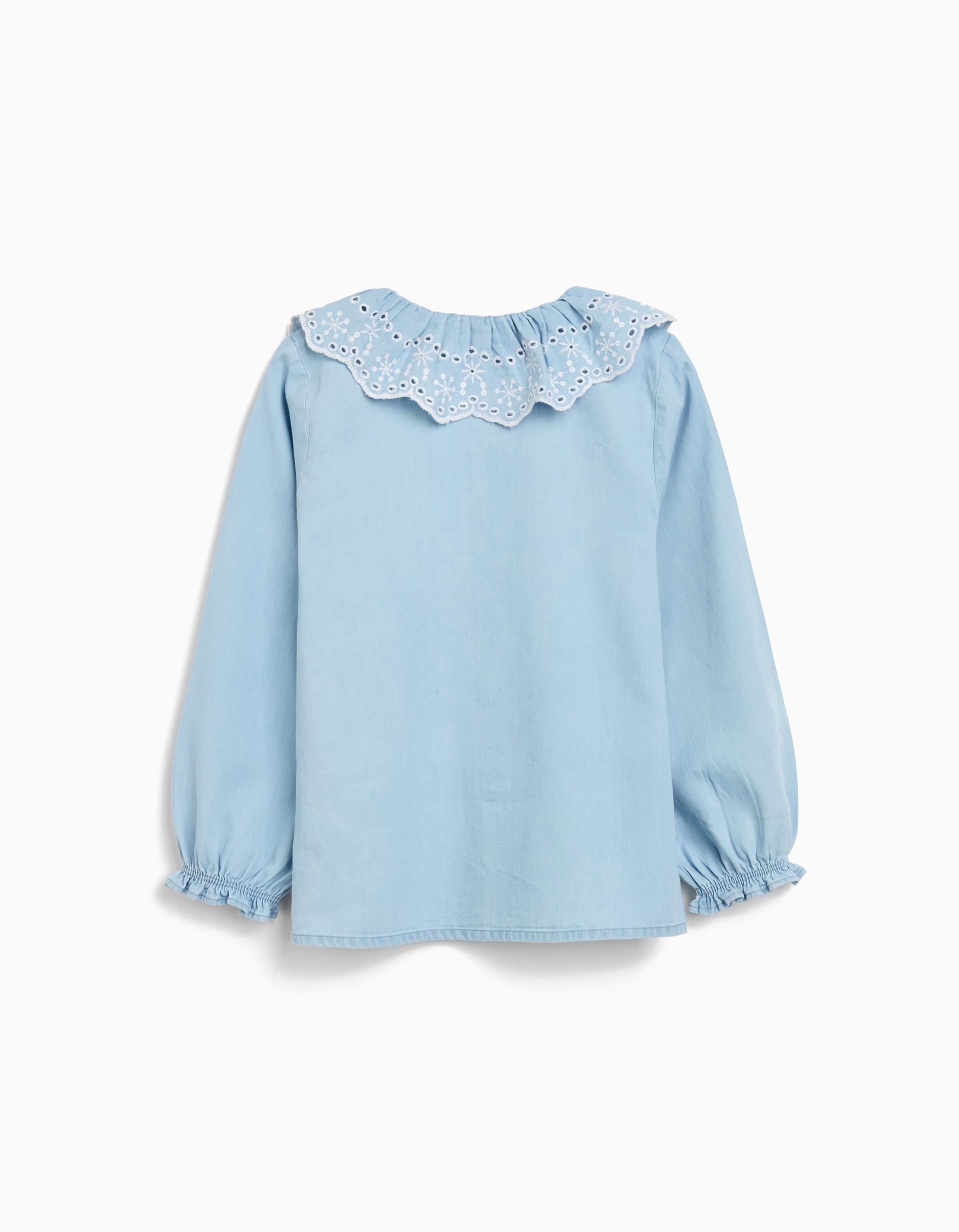 Camisa, Menina, Azul Claro