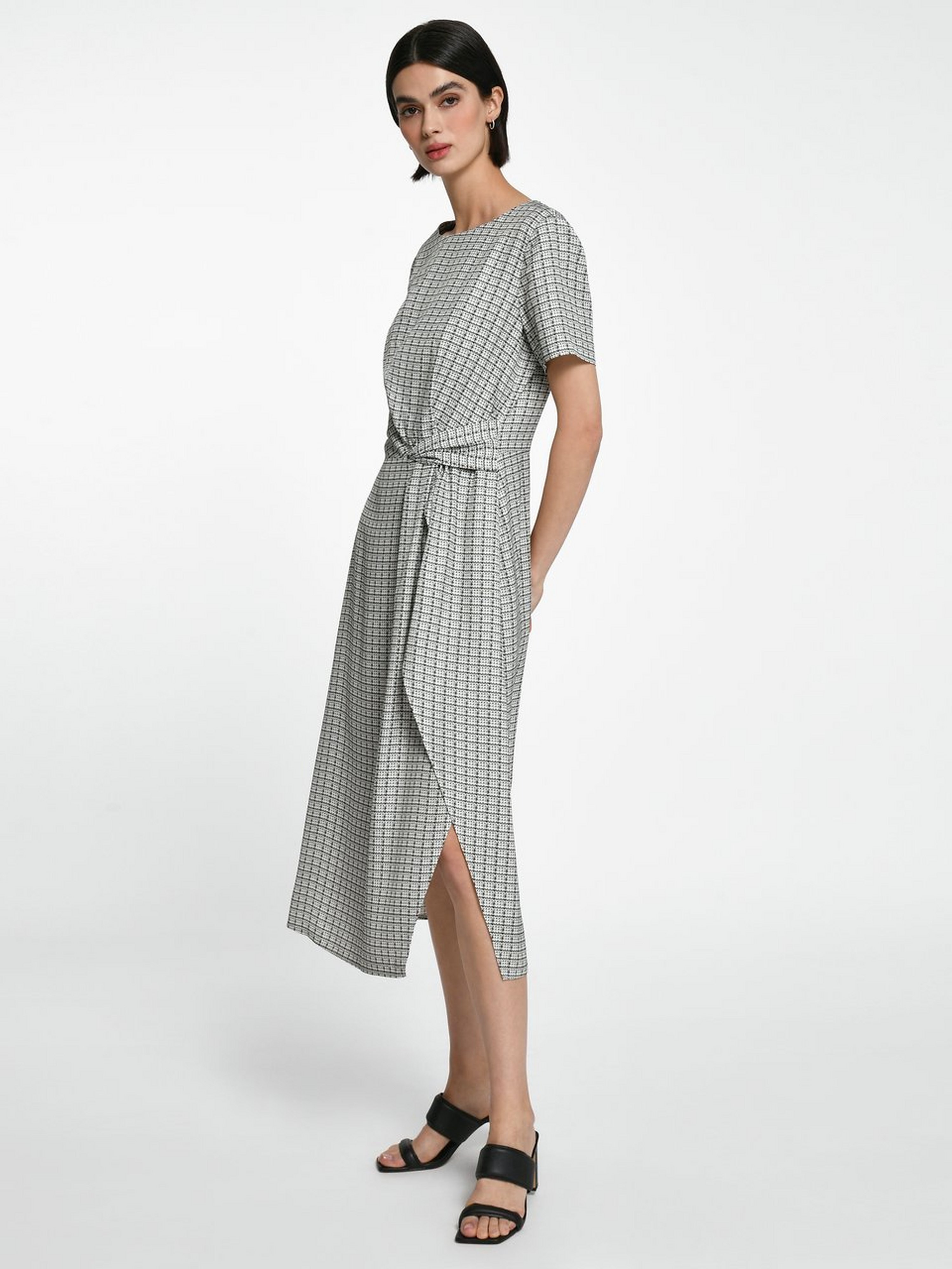 Kleid in Wickel-Optik