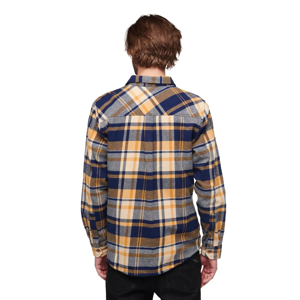 Black Diamond Men's Project Flannel Shirt Indigo-Gold Plaid