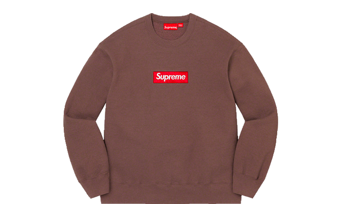 Supreme Box Logo Crewneck Brown