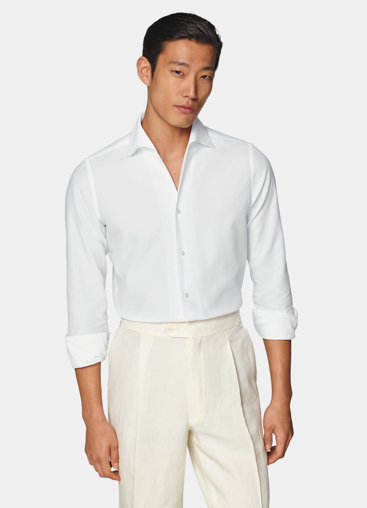 Chemise coupe très ajustée blanche