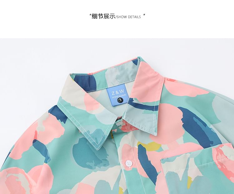 CHIC ERRO - Overhemd met korte mouwen en bloemenprint