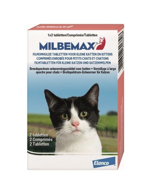Milbemax Milbemax Kitten & Kat - Anti wormenmiddel - 2 tab 0.5 Tot 2 Kg