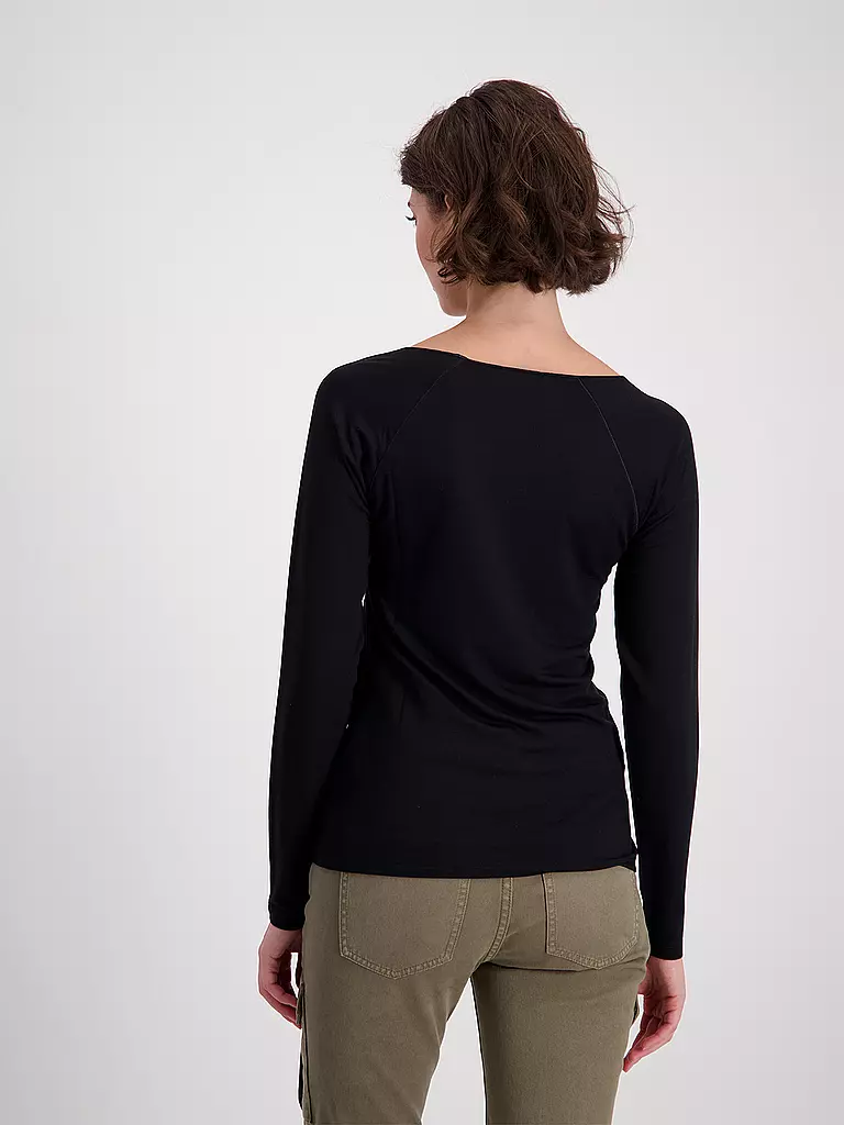MONARI Langarmshirt schwarz