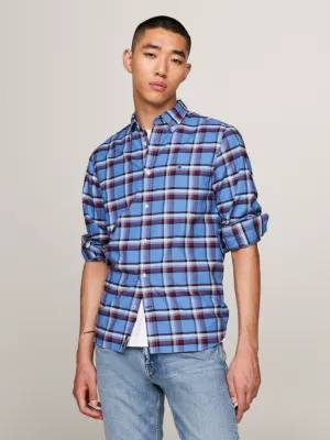 Camisa xadrez listrada global de corte regular