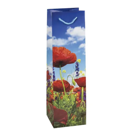 Idena Flaschentasche Flower 35 x 10 x 10cm, sortiert