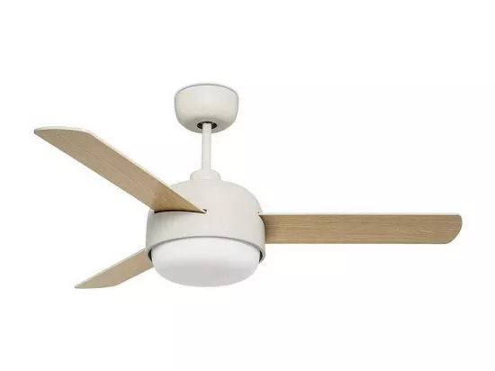 LEDS C4 Ventilateur du Plafond Ip20 Klar E27 15W Blanc Ancien Bois