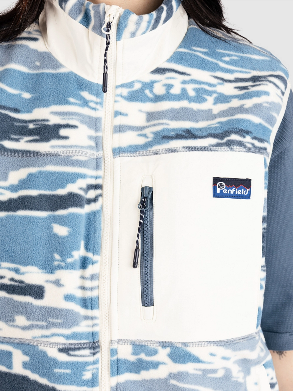 Penfield USA The Bay Jacquard Microfleece Vest blue fusion