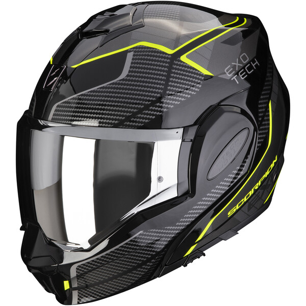 Scorpion - Casque Exo-Tech Evo Animo Noir / Jaune fluo