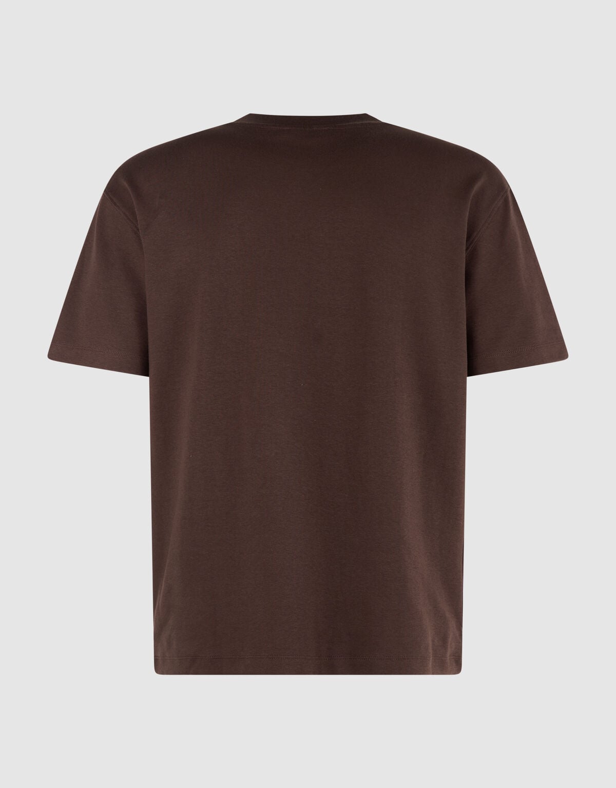 Basis Label T-shirt Donkerbruin