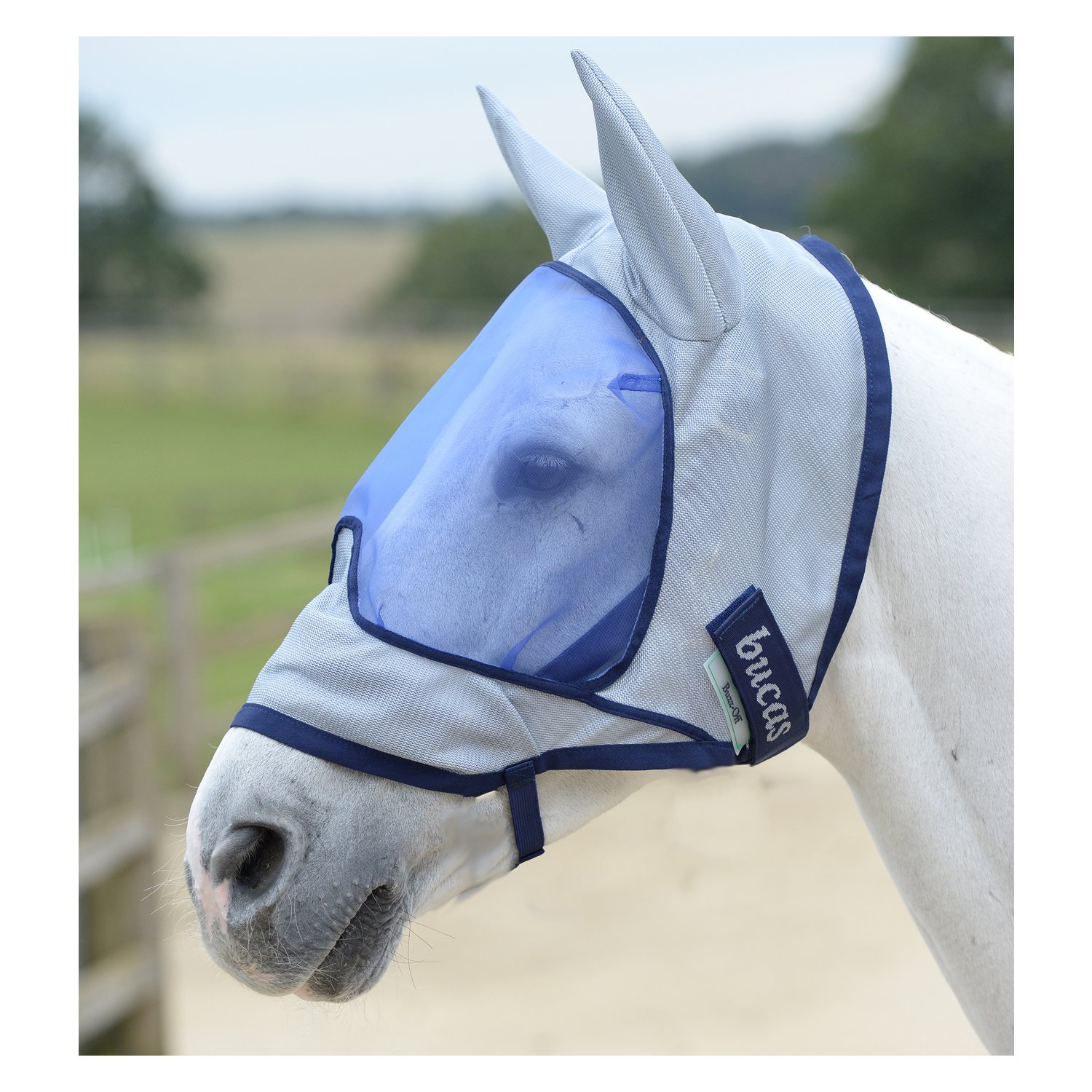 bucas Fliegenmaske Buzz-Off Deluxe  - blue