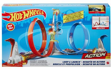 Hot Wheels Action - Loop & Lanceer Speelset Racebaan