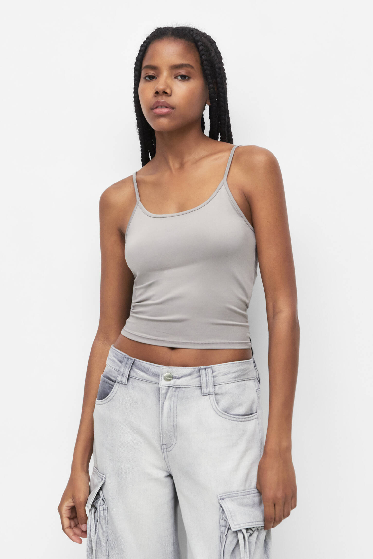 BLUSA DE ALÇAS FINAS - NATURAL