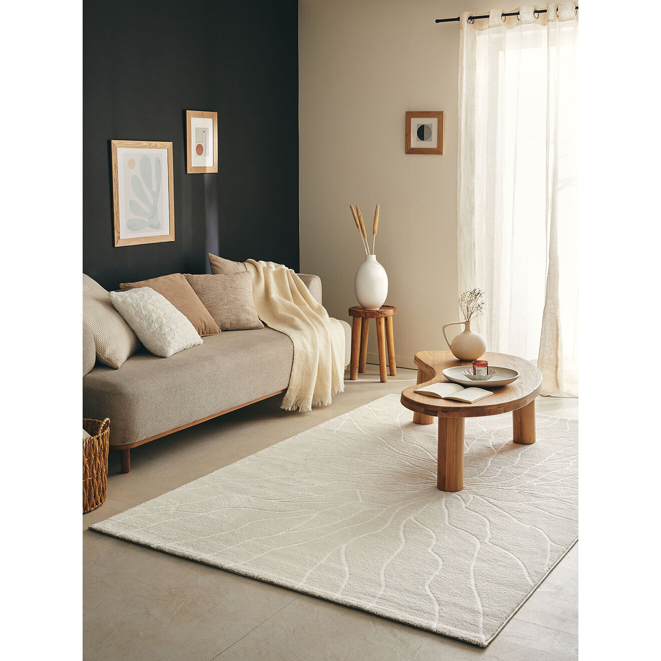 Nazar Rugs Tapis Memphis 566 creme - 160x230 cm