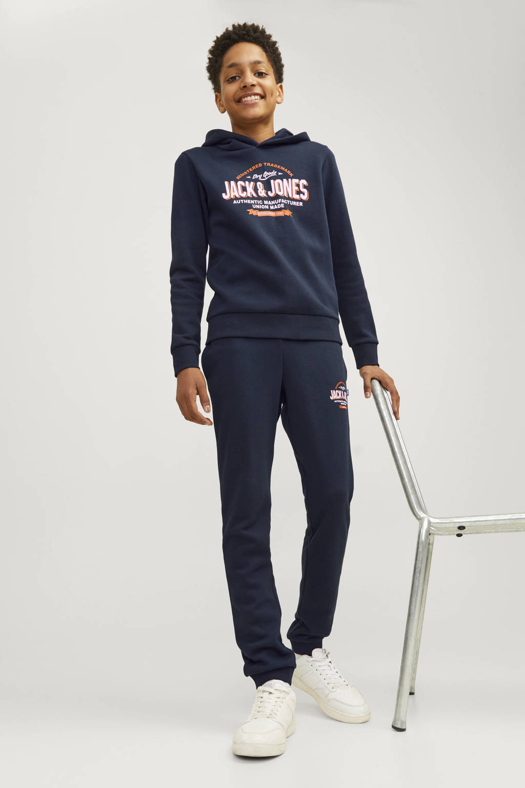 JACK & JONES slim joggingbroek donkerblauw
