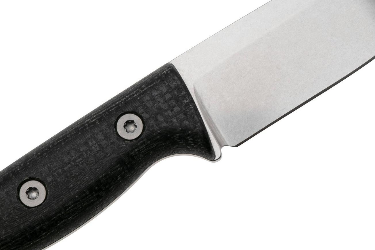 White River Knives Ursus Cub UR35-BBL CPM MagnaCut, Black Burlap Micarta bushcraftmes, Kydex schede met firesteel