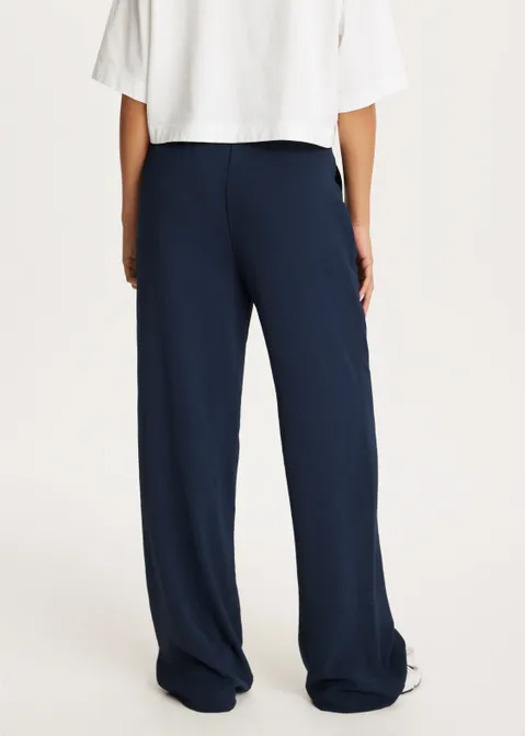 Geplooide straight broek blauw (BLW.D)