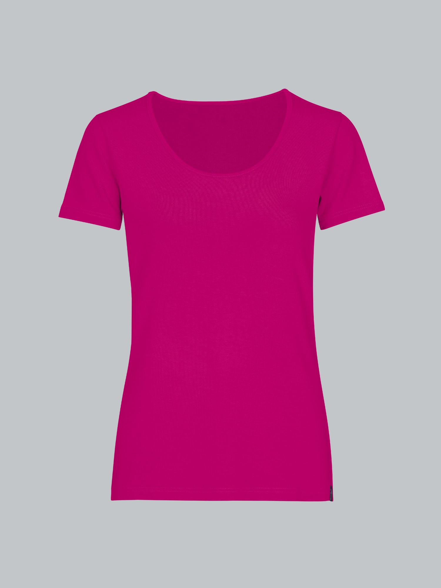 Rundhalsshirt aus Viskose Magenta