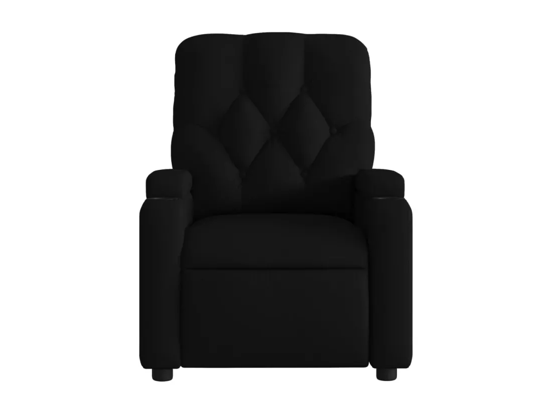 Fauteuil massant inclinable Noir Tissu