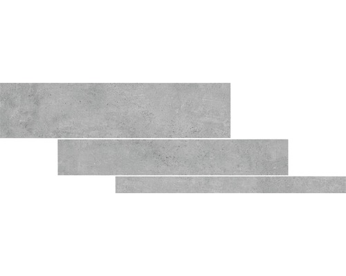 Porseleinen wand- en vloertegel HOMEtek Grijs lappato gemengd formaat 5/10/15 x 60 cm
