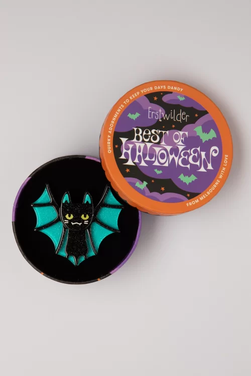 Erstwilder Bat Cat broche