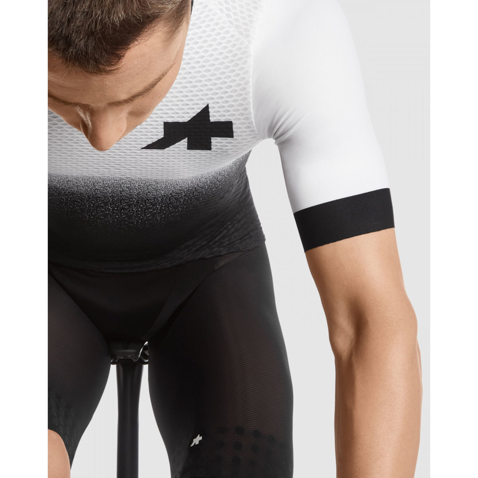 Assos Equipe RSR S9 Superleger Fietsshirt Korte Mouwen Wit/Zwart Heren