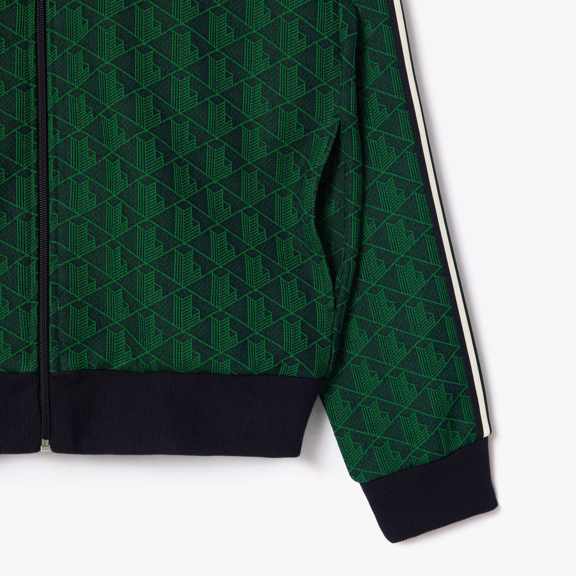 Lacoste| Herren Sweatjacke mit Monogramm-Print