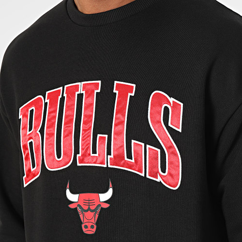Sweat Crewneck NBA Applique Chicago Bulls 60357064 Noir