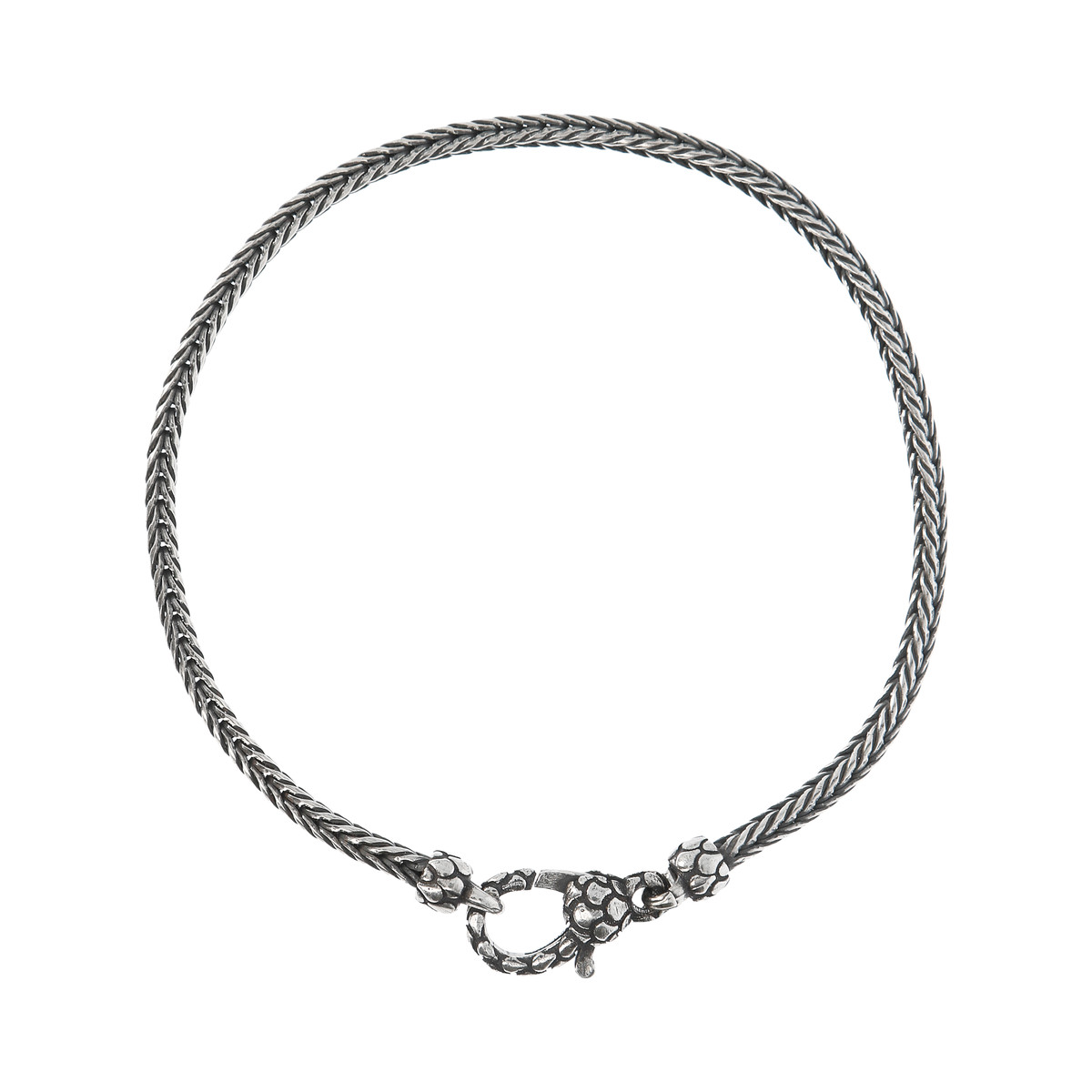 Bracelet argent 925 maille palmier 21cm