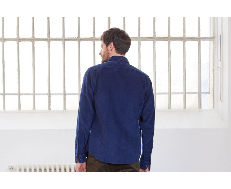 Surchemise en velours Indigo - VICTORIN