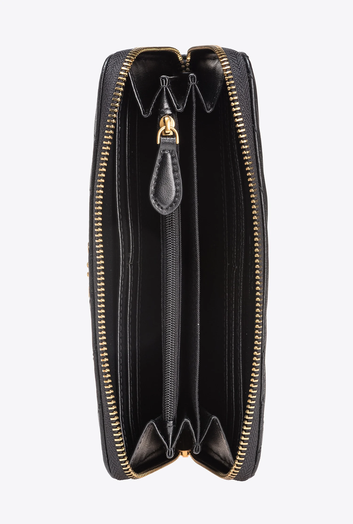 Portefeuille à contour zippé | Noir