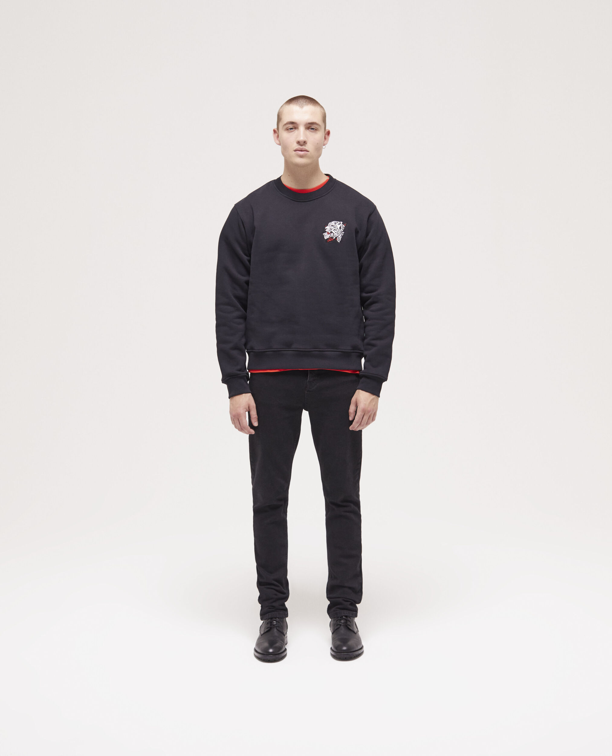 Sweatshirt logo tigre noir