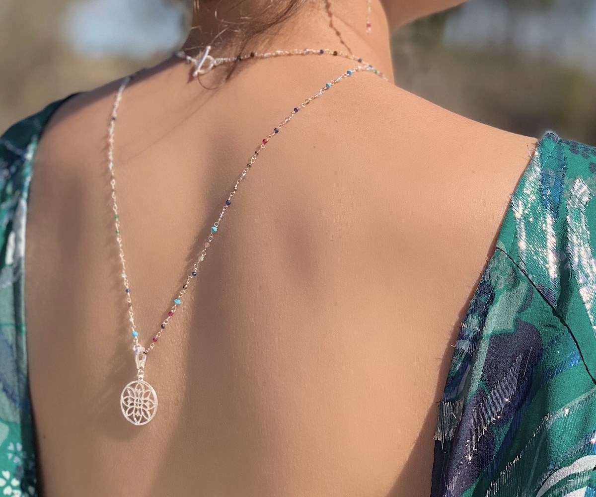Collier bijou de dos/recto verso Sirvananda argent