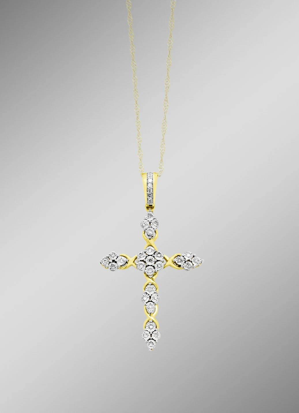 Edler Kreuz-Anhänger mit Diamanten
