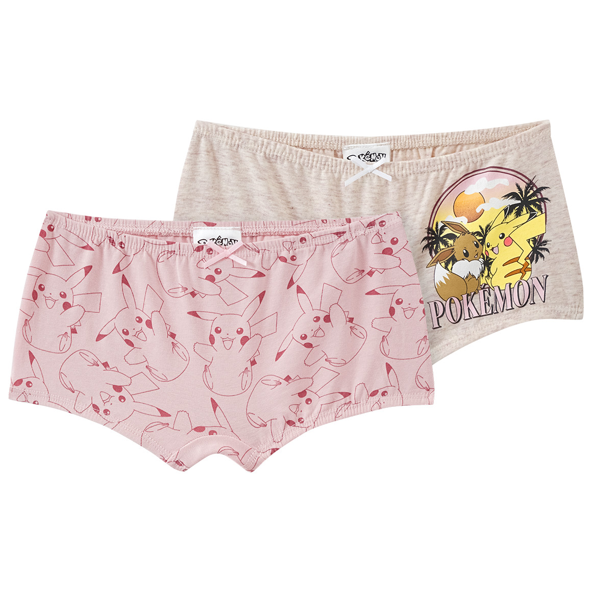Topolino 2 Pokémon Pantys mit Prints beige / rosa