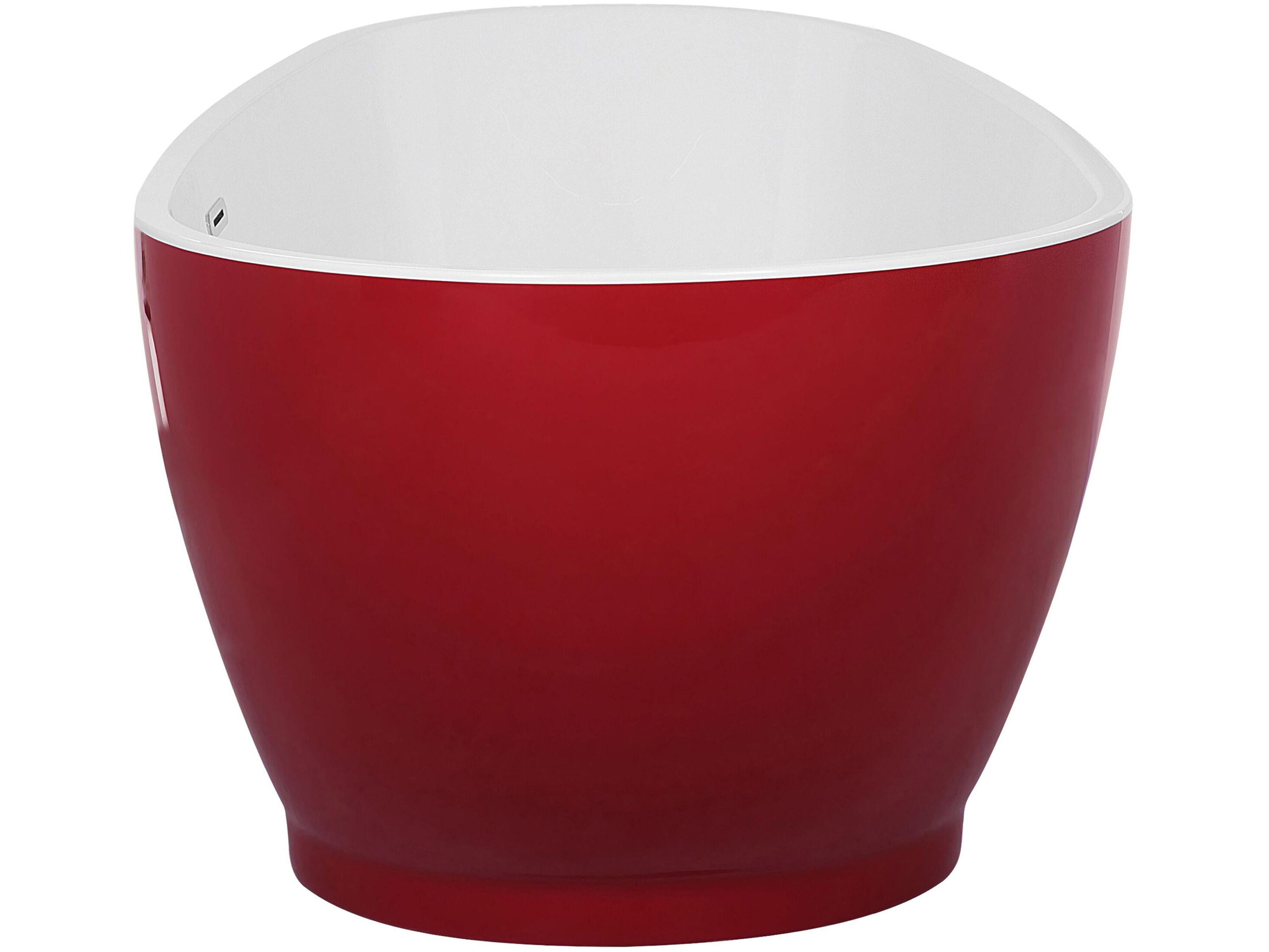 Vrijstaand bad GUIANA 173 x 82 cm Rood