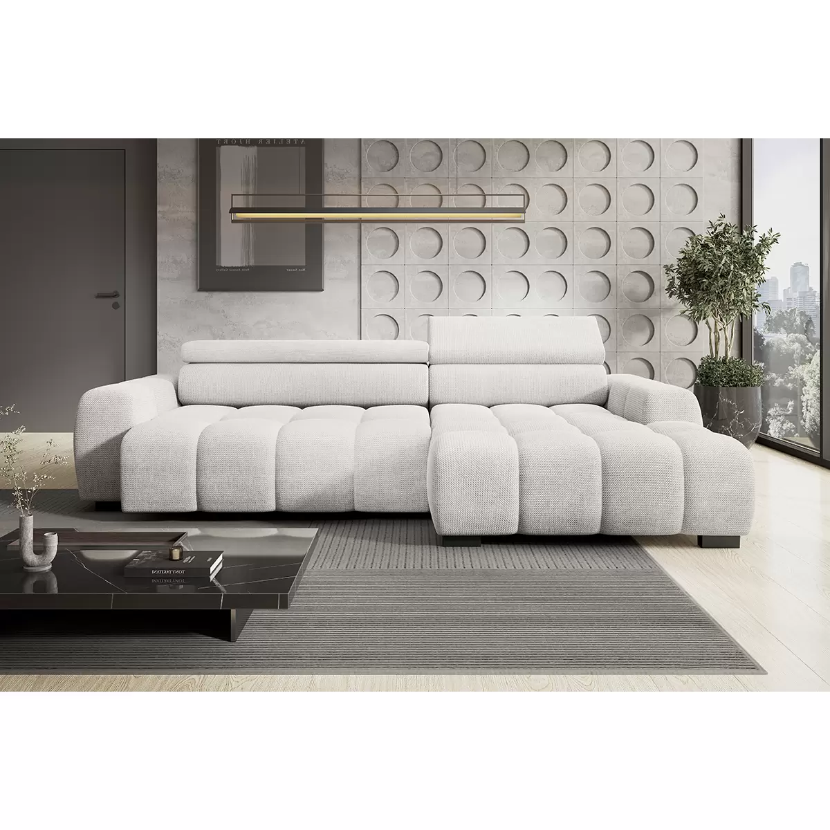 Ecksofa Fargo S beige,grau