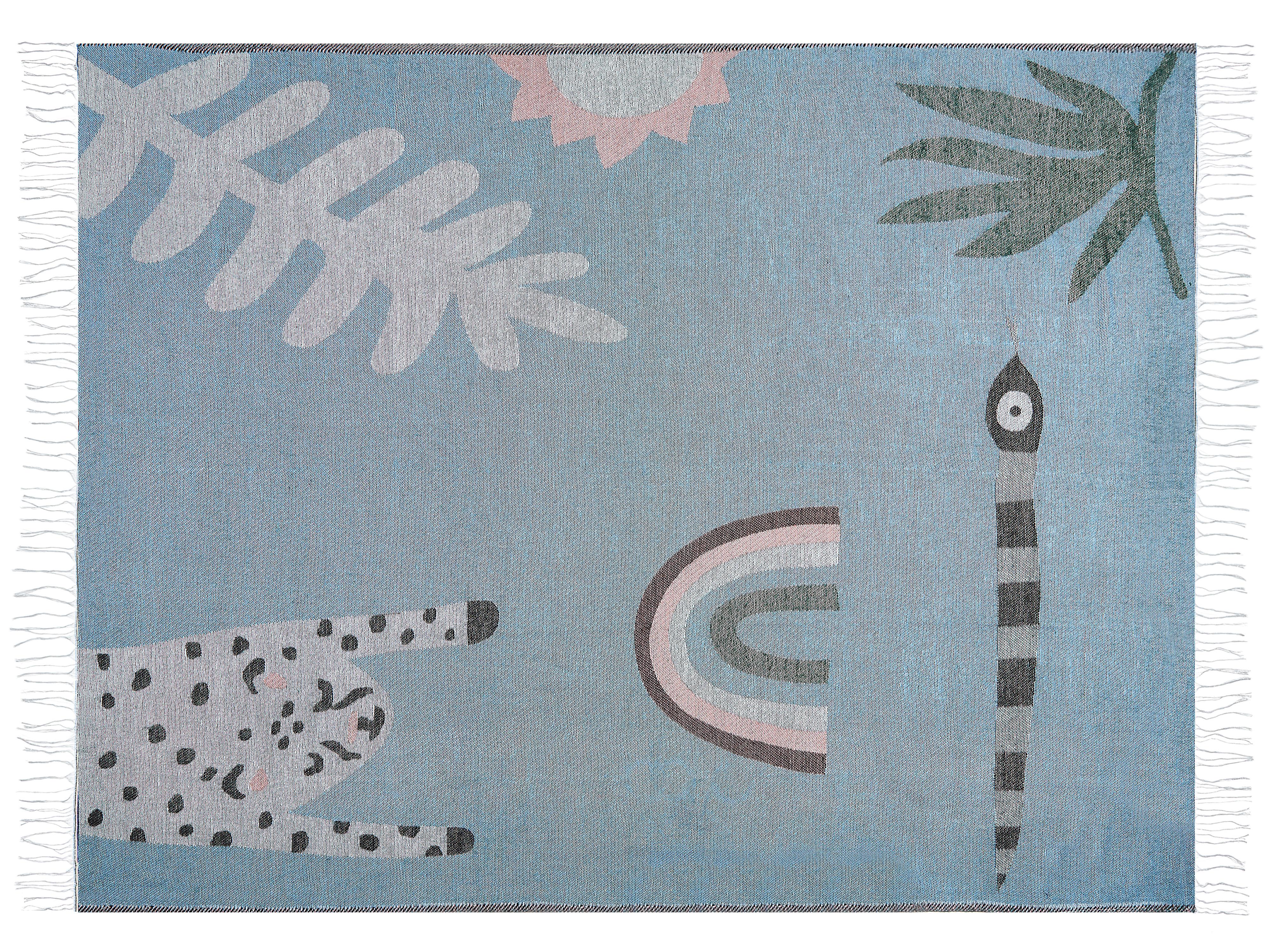 Plaid LIMGHA 130 x 170 cm Blauw