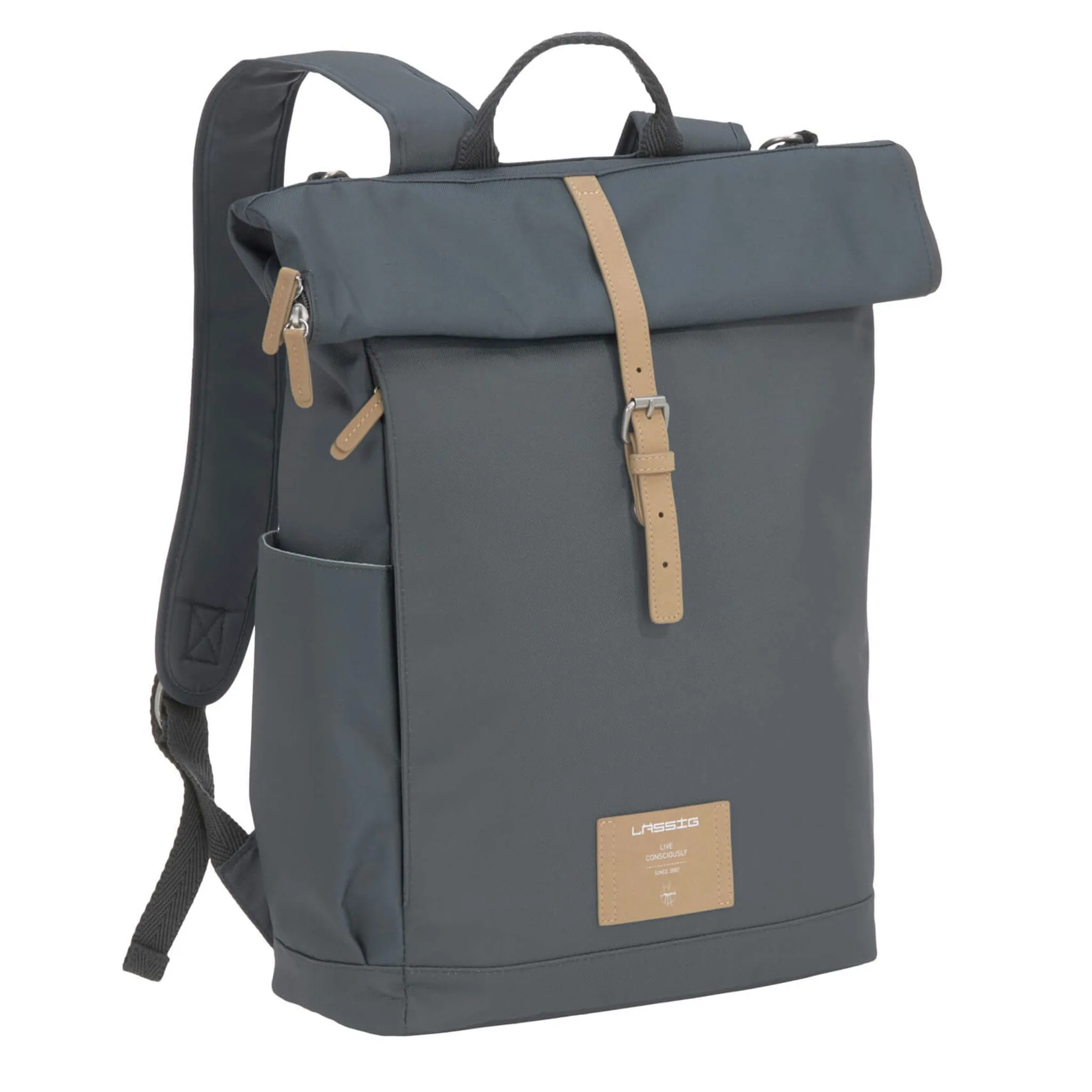 Lassig Sac à Couches Rolltop - Anthracite