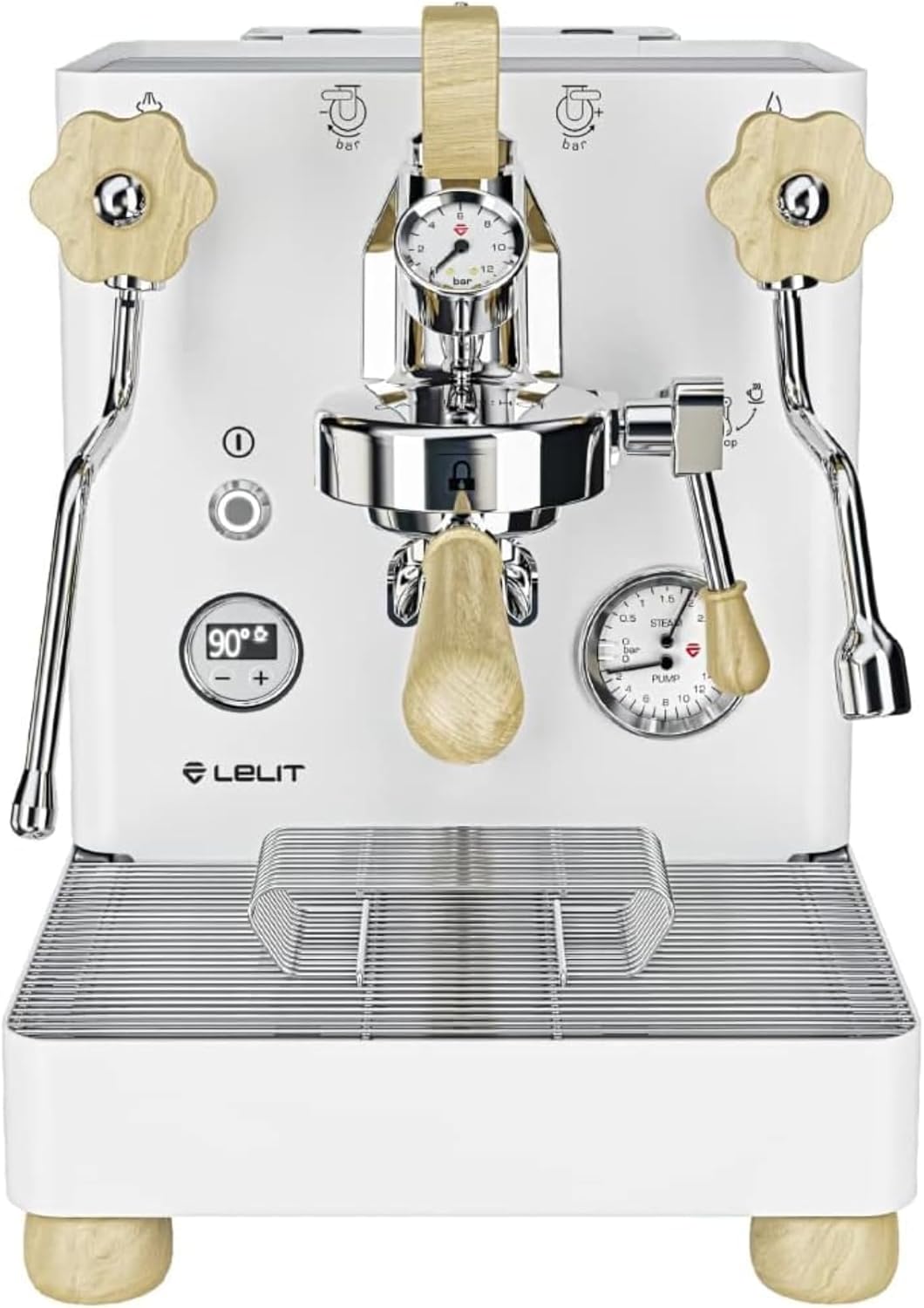 Lelit Bianca Kaffeemaschine - Mit Milchaufschäumer und Dual Boiler System - Weiß