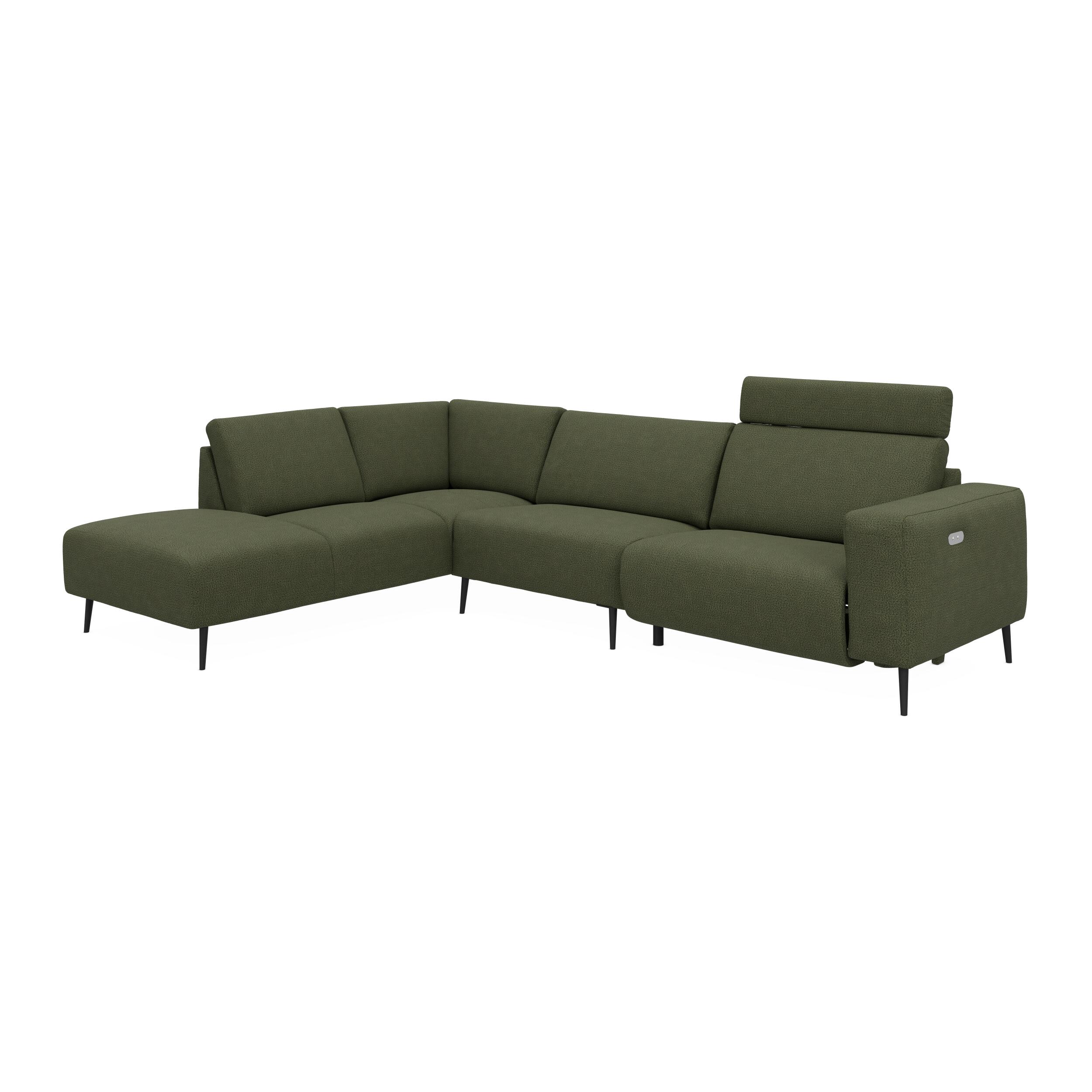 Remus venstrevendt sofa med pufafslutning