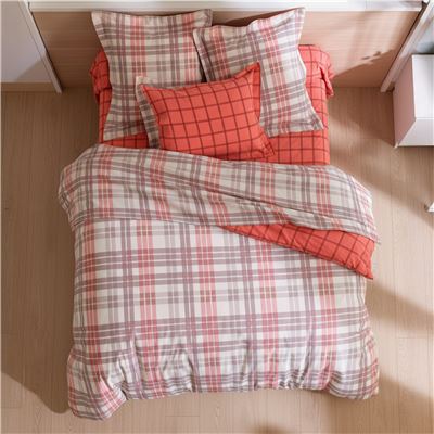 Linge de lit carreaux écossais