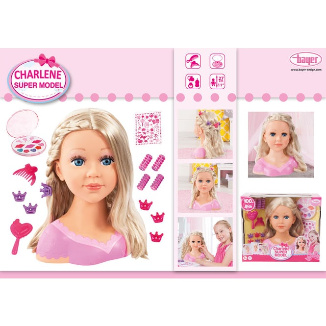 Charlene Super Model - Schmink- und Frisierkopf - blond